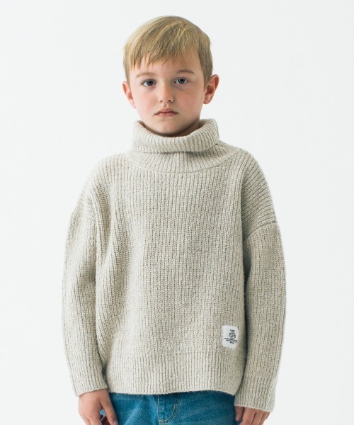 Smoothy(スムージー)の「Smoothy Nep turtleneck Knit / スムージー ネップタートルニット(ニット/セーター・キッズ・ベージュ・L/M/XL/S)」の8枚目の写真