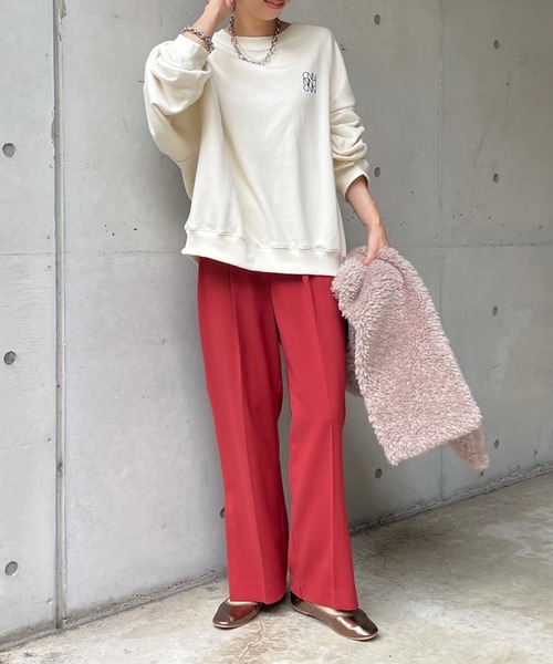 DouDou(ドゥドゥ)の「イージースリットパンツ(その他パンツ・レディース・ブラック/レッド/グリーン・FREE)」の7枚目の写真