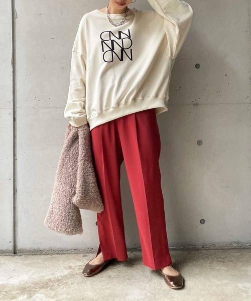 DouDou(ドゥドゥ)の「イージースリットパンツ(その他パンツ・レディース・ブラック/レッド/グリーン・FREE)」の10枚目の写真