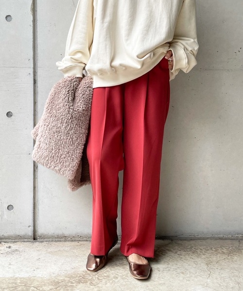 DouDou(ドゥドゥ)の「イージースリットパンツ(その他パンツ・レディース・ブラック/レッド/グリーン・FREE)」の13枚目の写真