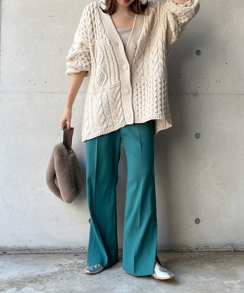 DouDou(ドゥドゥ)の「イージースリットパンツ(その他パンツ・レディース・ブラック/レッド/グリーン・FREE)」の21枚目の写真