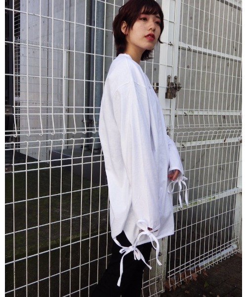 VIBGYOR（ヴィブジョー）の「【Re:one】-NINE NUTS-  LONG STRING TEE(MA)（Tシャツ/カットソー・メンズ・ホワイト/ブラック・FREE）」の7枚目の写真