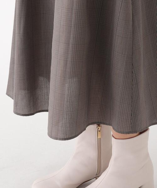 AG by aquagirl(エージーバイアクアガール)の「◆オーバーチェックスタンドネックギャザーワンピース【WEB限定サイズ】(ワンピース・レディース・グレー系1/ブラウン系2・34/36/38/40)」の13枚目の写真