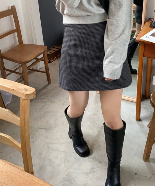 LAUIR（ラウアー）の「チェックミニスカート（スカート・レディース・ブラック/モカ・MEDIUM/LARGE/SMALL）」の10枚目の写真