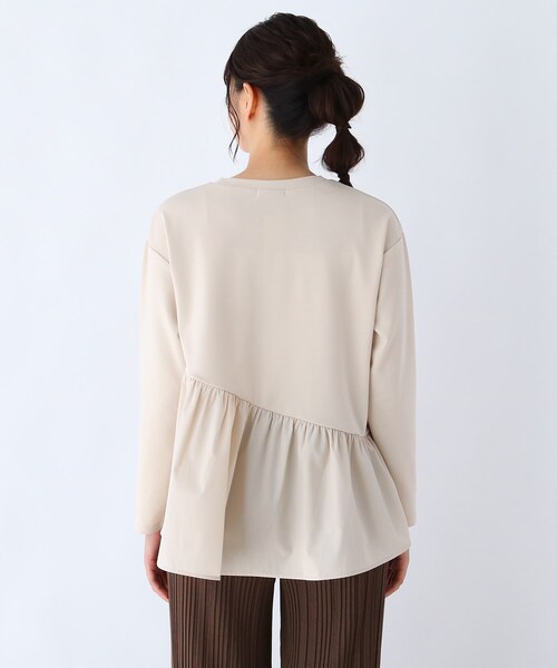 DRESKIP(ドレスキップ)の「◆アシメ切り替えギャザープルオーバー(Tシャツ/カットソー・レディース・ナチュラル/ブラック/グリーン/ダークブラウン・03/04/02)」の10枚目の写真