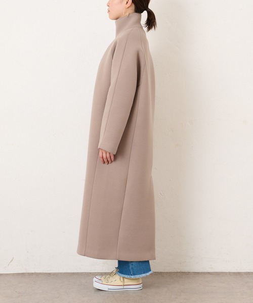 BONbazaar(ボンバザール)の「★OT★《ハンサムな女性に変身》スタンドカラーロングコート(その他アウター・レディース・モカ/ライトグレー・FREE)」の10枚目の写真