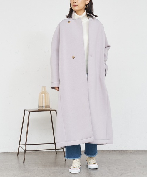 BONbazaar(ボンバザール)の「★OT★《ハンサムな女性に変身》スタンドカラーロングコート(その他アウター・レディース・モカ/ライトグレー・FREE)」の21枚目の写真