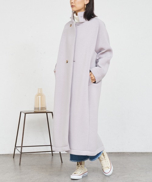 BONbazaar(ボンバザール)の「★OT★《ハンサムな女性に変身》スタンドカラーロングコート(その他アウター・レディース・モカ/ライトグレー・FREE)」の18枚目の写真