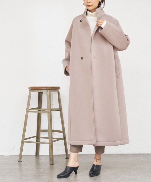 BONbazaar(ボンバザール)の「★OT★《ハンサムな女性に変身》スタンドカラーロングコート(その他アウター・レディース・モカ/ライトグレー・FREE)」の16枚目の写真
