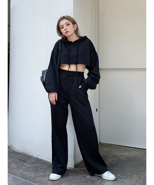 ENVYM（アンビー）の「ベリーショートフーディー（Tシャツ/カットソー・レディース・ホワイト/ブラック/Moca・FREE）」の5枚目の写真