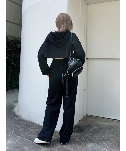 ENVYM（アンビー）の「ベリーショートフーディー（Tシャツ/カットソー・レディース・ホワイト/ブラック/Moca・FREE）」の7枚目の写真