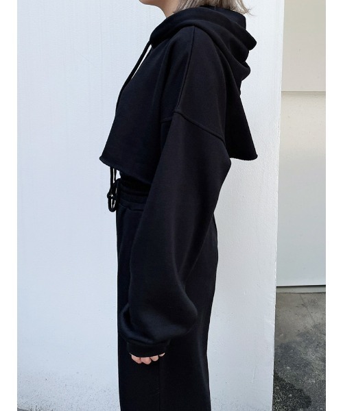 ENVYM（アンビー）の「ベリーショートフーディー（Tシャツ/カットソー・レディース・ホワイト/ブラック/Moca・FREE）」の9枚目の写真