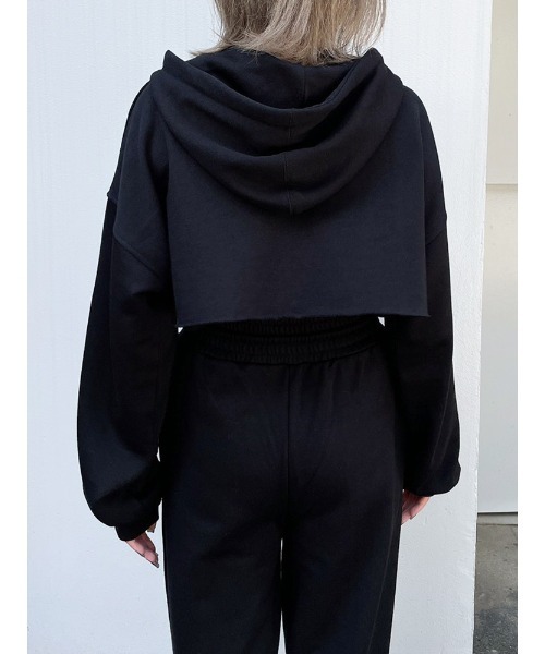 ENVYM（アンビー）の「ベリーショートフーディー（Tシャツ/カットソー・レディース・ホワイト/ブラック/Moca・FREE）」の10枚目の写真