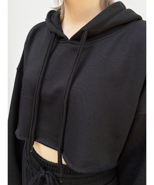 ENVYM（アンビー）の「ベリーショートフーディー（Tシャツ/カットソー・レディース・ホワイト/ブラック/Moca・FREE）」の11枚目の写真