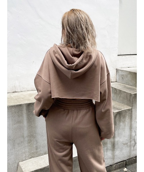 ENVYM（アンビー）の「ベリーショートフーディー（Tシャツ/カットソー・レディース・ホワイト/ブラック/Moca・FREE）」の18枚目の写真