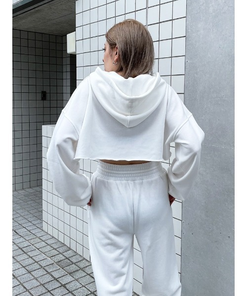 ENVYM（アンビー）の「ベリーショートフーディー（Tシャツ/カットソー・レディース・ホワイト/ブラック/Moca・FREE）」の20枚目の写真