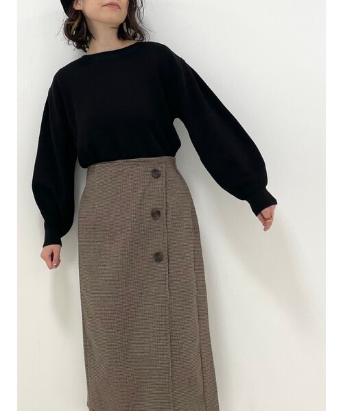 DRESKIP（ドレスキップ）の「◆袖タックニット（ニット/セーター・レディース・ブルー/ブラック/サンドベージュ/ダークブラウン・02/04/03）」の11枚目の写真