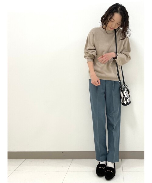 DRESKIP（ドレスキップ）の「◆袖タックニット（ニット/セーター・レディース・ブルー/ブラック/サンドベージュ/ダークブラウン・02/04/03）」の6枚目の写真