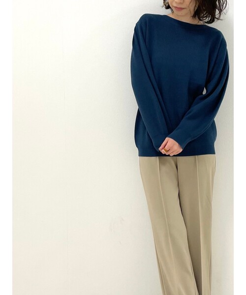 DRESKIP（ドレスキップ）の「◆袖タックニット（ニット/セーター・レディース・ブルー/ブラック/サンドベージュ/ダークブラウン・02/04/03）」の10枚目の写真