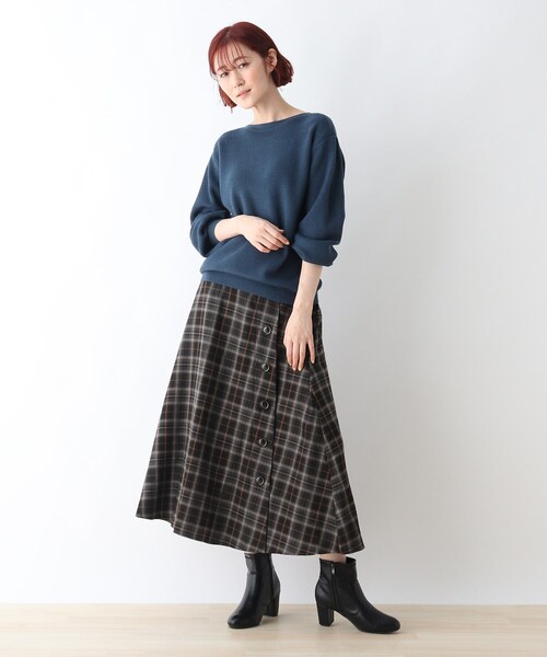 DRESKIP（ドレスキップ）の「◆袖タックニット（ニット/セーター・レディース・ブルー/ブラック/サンドベージュ/ダークブラウン・02/04/03）」の20枚目の写真