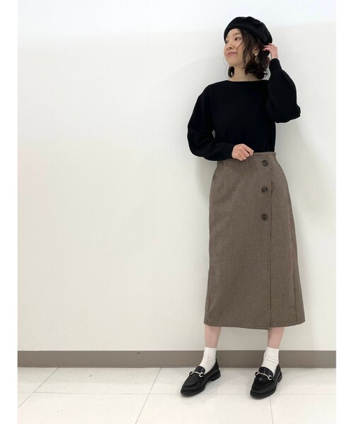 DRESKIP（ドレスキップ）の「◆袖タックニット（ニット/セーター・レディース・ブルー/ブラック/サンドベージュ/ダークブラウン・02/04/03）」の18枚目の写真