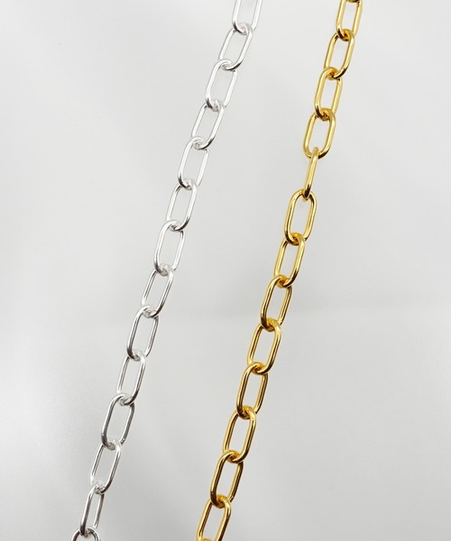 ISOLATION（アイソレーション）の「【ISOLATION / アイソレーション】silver 925 Azuki Chain Necklace/アズキチェーンネックレス（ネックレス・レディース・ゴールド/シルバー×ゴールド・43cm）」の5枚目の写真