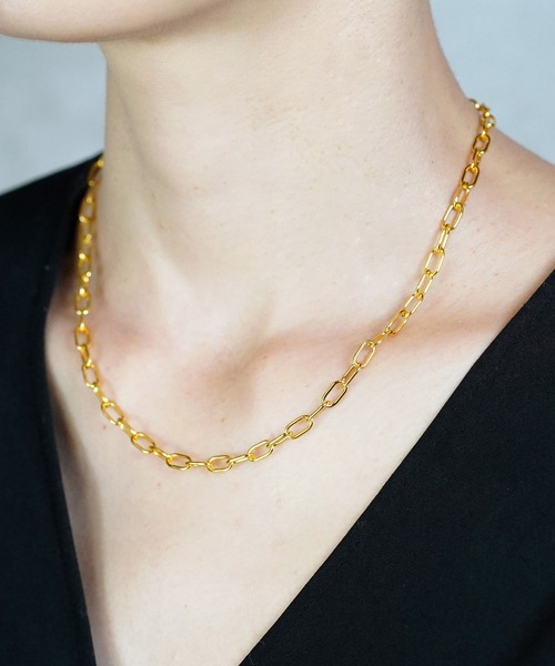 ISOLATION（アイソレーション）の「【ISOLATION / アイソレーション】silver 925 Azuki Chain Necklace/アズキチェーンネックレス（ネックレス・レディース・ゴールド/シルバー×ゴールド・43cm）」の12枚目の写真