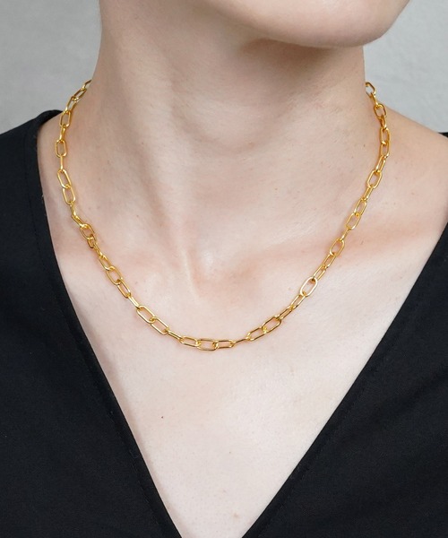 ISOLATION（アイソレーション）の「【ISOLATION / アイソレーション】silver 925 Azuki Chain Necklace/アズキチェーンネックレス（ネックレス・レディース・ゴールド/シルバー×ゴールド・43cm）」の13枚目の写真