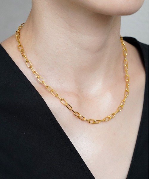 ISOLATION（アイソレーション）の「【ISOLATION / アイソレーション】silver 925 Azuki Chain Necklace/アズキチェーンネックレス（ネックレス・レディース・ゴールド/シルバー×ゴールド・43cm）」の15枚目の写真