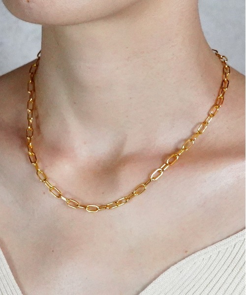 ISOLATION（アイソレーション）の「【ISOLATION / アイソレーション】silver 925 Azuki Chain Necklace/アズキチェーンネックレス（ネックレス・レディース・ゴールド/シルバー×ゴールド・43cm）」の17枚目の写真