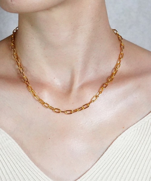 ISOLATION（アイソレーション）の「【ISOLATION / アイソレーション】silver 925 Azuki Chain Necklace/アズキチェーンネックレス（ネックレス・レディース・ゴールド/シルバー×ゴールド・43cm）」の18枚目の写真