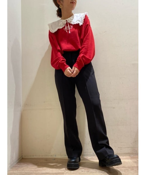 RODEO CROWNS WIDE BOWL（ロデオクラウンズワイドボウル）の「EASY COLOR スラックスパンツ（スラックス・レディース・グリーン/オレンジ/ブラック・MEDIUM/SMALL）」の4枚目の写真