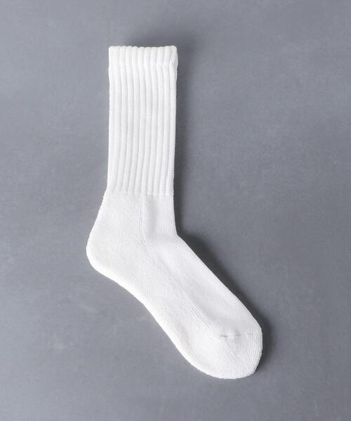 ROTOTO(ロトト)の「<ROTOTO(ロトト)> ルーズ パイル ソックス(ソックス/靴下・メンズ・ホワイト/グレー・FREE)」の1枚目の写真