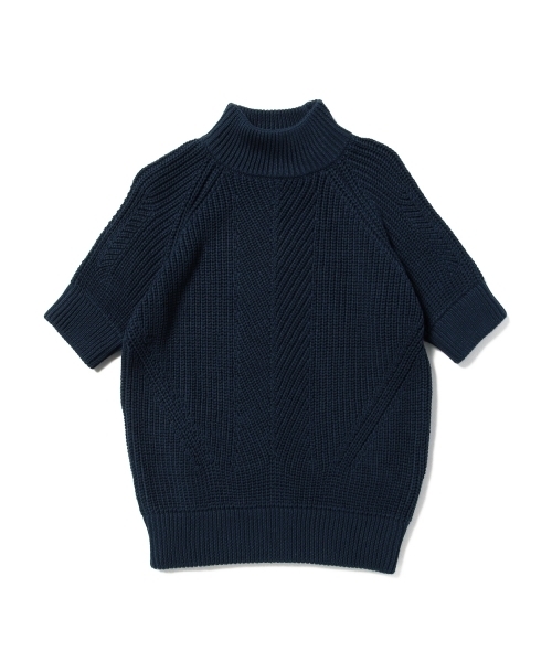 BEAMS BOY（ビームスボーイ）の「BEAMS BOY / 3ゲージ 畦編み ハイネック ショートスリーブ（ニット/セーター・レディース・ホワイト/レッド/ネイビー・ONE SIZE）」の13枚目の写真