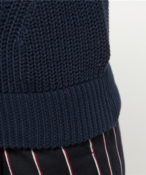 BEAMS BOY（ビームスボーイ）の「BEAMS BOY / 3ゲージ 畦編み ハイネック ショートスリーブ（ニット/セーター・レディース・ホワイト/レッド/ネイビー・ONE SIZE）」の4枚目の写真