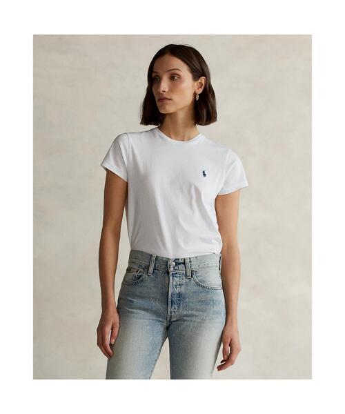 POLO RALPH LAUREN(ポロ ラルフ ローレン)の「コットン クルーネック Tシャツ(Tシャツ/カットソー・レディース・ホワイト・M/L/XL/S/XS)」の3枚目の写真