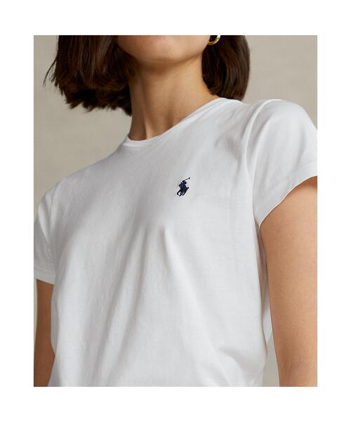 POLO RALPH LAUREN(ポロ ラルフ ローレン)の「コットン クルーネック Tシャツ(Tシャツ/カットソー・レディース・ホワイト・M/L/XL/S/XS)」の5枚目の写真