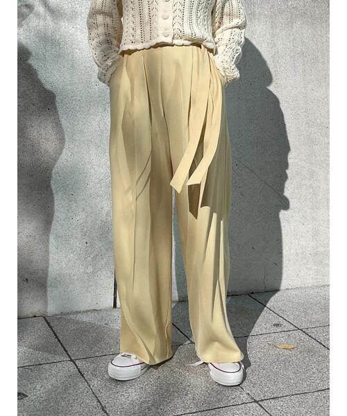 SLURR(スラ―)の「ベルト付タックワイドパンツ(その他パンツ・レディース・ベージュ/ネイビー/ミント/マスタード/その他8・S/M)」の17枚目の写真