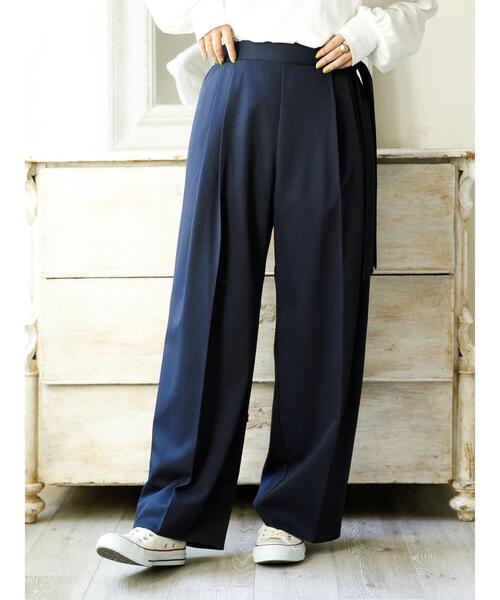 SLURR(スラ―)の「ベルト付タックワイドパンツ(その他パンツ・レディース・ベージュ/ネイビー/ミント/マスタード/その他8・S/M)」の19枚目の写真