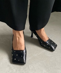 Ameri | TRAPEZOID CUT STUDS PUMPS(パンプス)