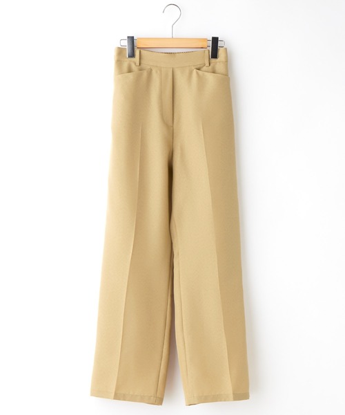 Chaco closet(チャコ クローゼット)の「リネンライクセンタープレスカラースラックスパンツ(スラックス・レディース・ブラック/ベージュ/ネイビー/ピンク/グリーン/ライトグリーン/アイボリー・FREE)」の10枚目の写真