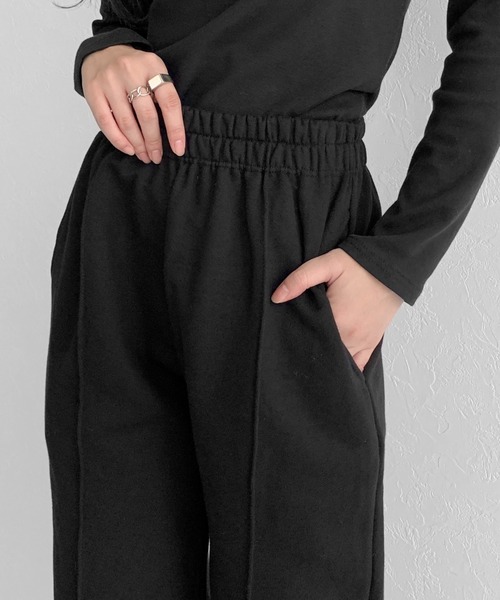 LVEU.（ラブユ.）の「Center seam jogger pants / センターシームジョガーパンツ（その他パンツ・レディース・ブラック/ブルーグレー・FREE）」の5枚目の写真