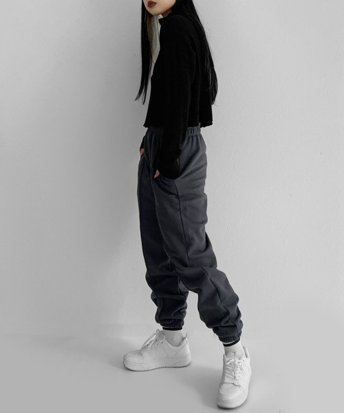 LVEU.（ラブユ.）の「Center seam jogger pants / センターシームジョガーパンツ（その他パンツ・レディース・ブラック/ブルーグレー・FREE）」の9枚目の写真