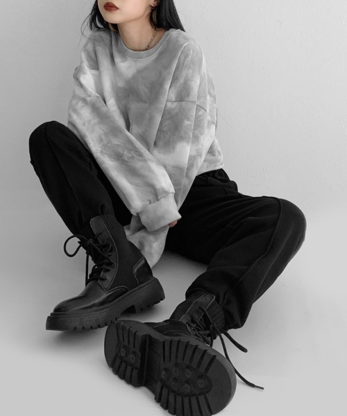 LVEU.（ラブユ.）の「Center seam jogger pants / センターシームジョガーパンツ（その他パンツ・レディース・ブラック/ブルーグレー・FREE）」の10枚目の写真