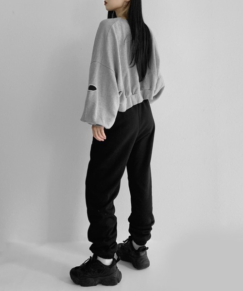 LVEU.（ラブユ.）の「Center seam jogger pants / センターシームジョガーパンツ（その他パンツ・レディース・ブラック/ブルーグレー・FREE）」の21枚目の写真