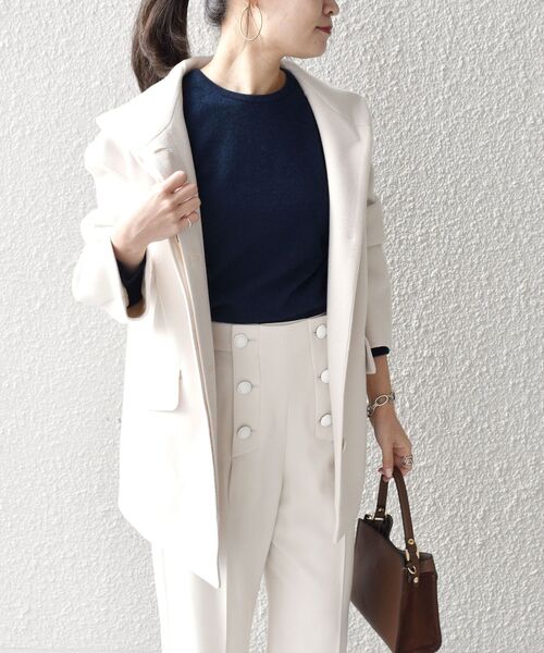 SHIPS（シップス）の「フードミディコート（その他アウター・レディース・オフホワイト/グリーン/ブラウン・36/38）」の2枚目の写真