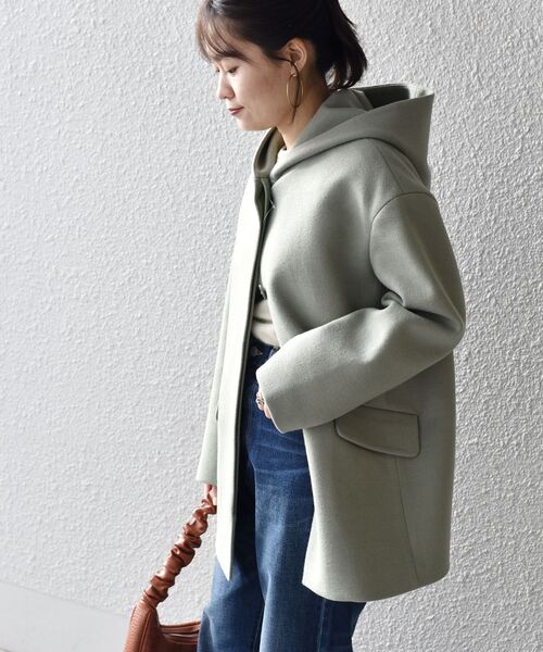 SHIPS（シップス）の「フードミディコート（その他アウター・レディース・オフホワイト/グリーン/ブラウン・36/38）」の15枚目の写真