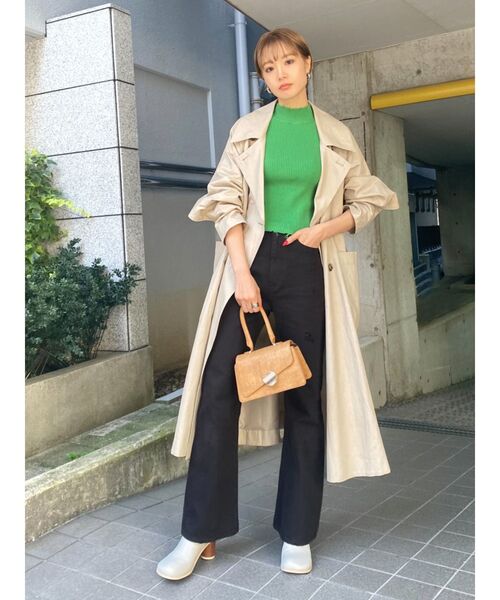 EMODA（エモダ）の「クラッシュショートリブニット（ニット/セーター・レディース・ホワイト/ブラック/グリーン/ブルー/その他/オレンジ/ライム・FREE）」の18枚目の写真