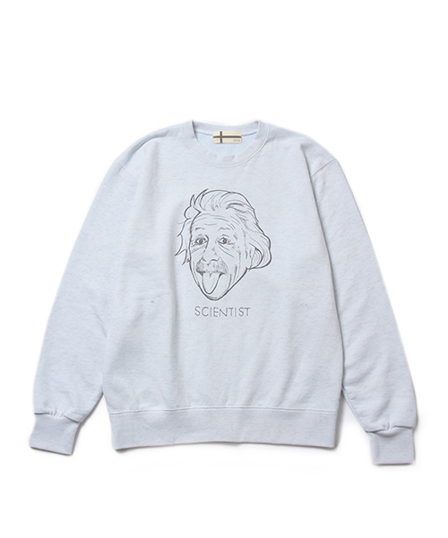 BEAMS（ビームス）の「Souvenir / EINSTEIN クルーネック スウェット（スウェット・メンズ・ブラック/グレー・MEDIUM/LARGE/SMALL）」の5枚目の写真