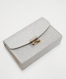 ラメ フロント金具 クラッチ パーティーバッグ